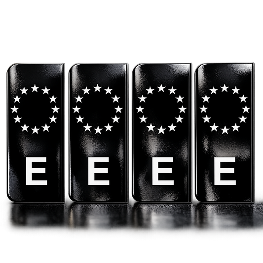 PEGATINAS NEGRA MATRICULA